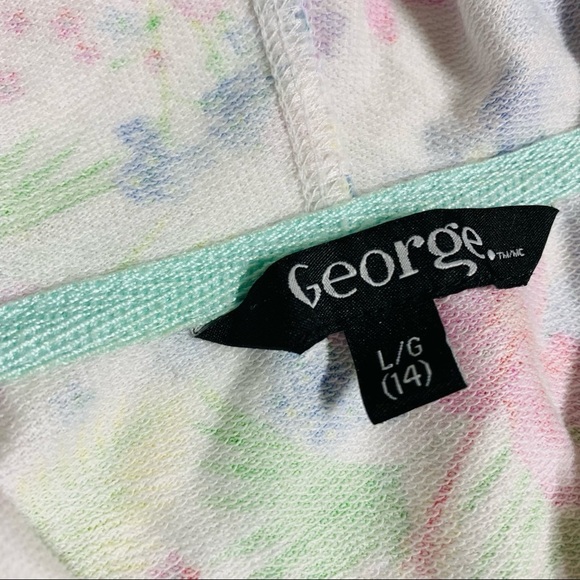George girls 14Y floral zip-up hoodie - Picture 2 of 2